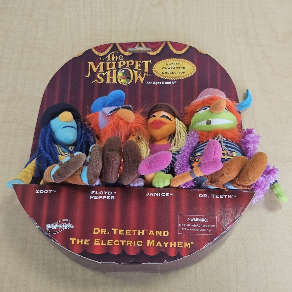2003 Sababa Toys The Muppet Show Dr. Teeth & The Electric Mayhem Plush Set